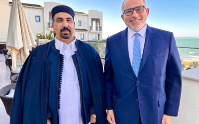 Dr Aref Nayed met today with Sheikh Aguila al-Jamal, Chairman of the Social Council of the Wirfalla tribes